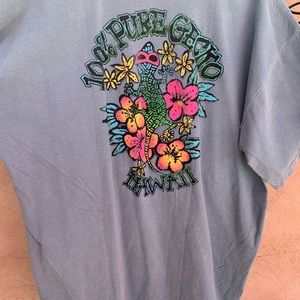 Malibu Graphic Gecko Hawaiian theme TShirt